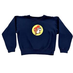 Kids Youth Bucees Sweatshirt Pullover Beaver Navy Blue Size Large Gas Station